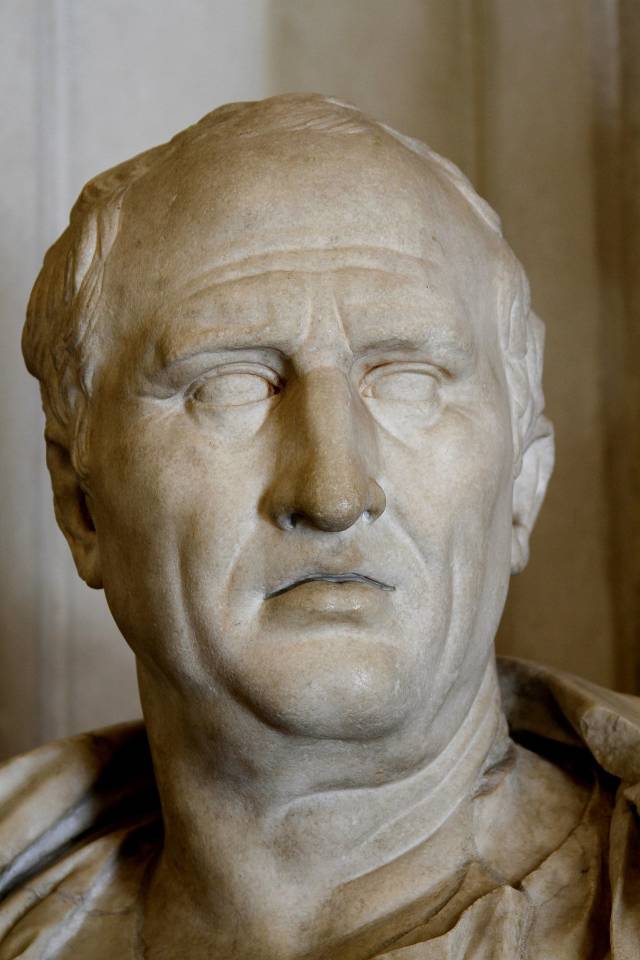 西塞羅是羅馬共和國後期的著名政治家和哲學家，他一直反對凱撒派