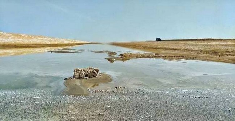2017年恢復水面的哈拉湖