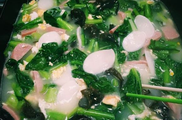 菠菜煮年糕 菠菜煮年糕