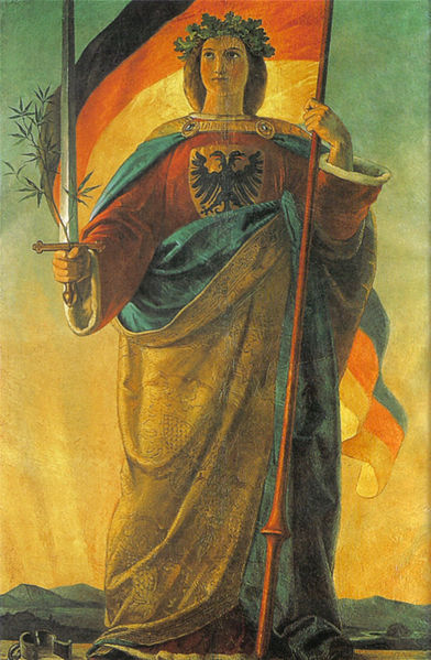 1848年刻畫的德意志女神，日耳曼尼婭