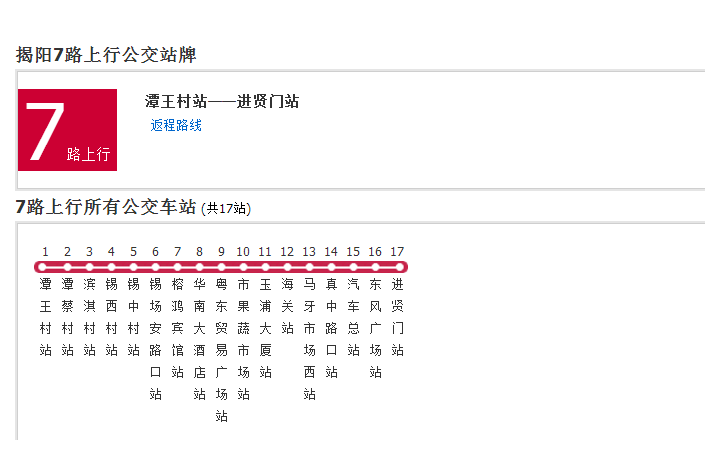 揭陽公交7路 揭陽公交7路