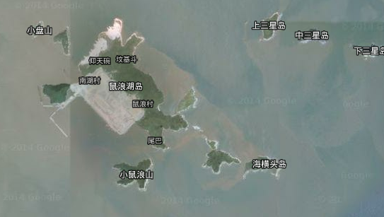 三星燈塔位於鼠浪湖島東側的下三星島
