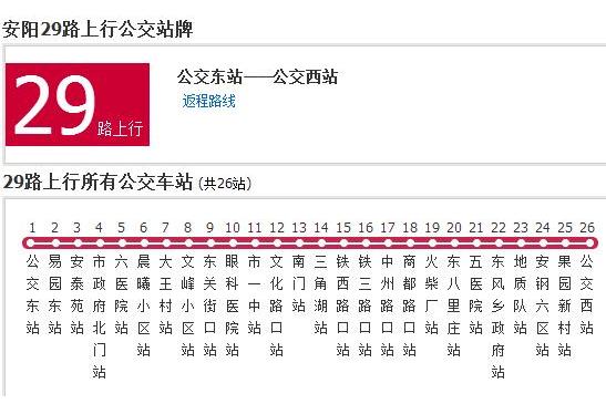 安陽公交29路 安陽公交29路