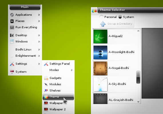 bodhi linux desktop