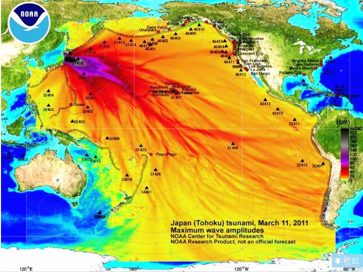 福島核燃料泄露的漂流圖