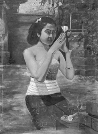 油畫《泰國公主》