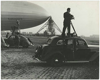 1936年的興登堡號與記者以及攝影師