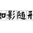 如影隨形(漢語成語) 如影隨形(漢語成語)