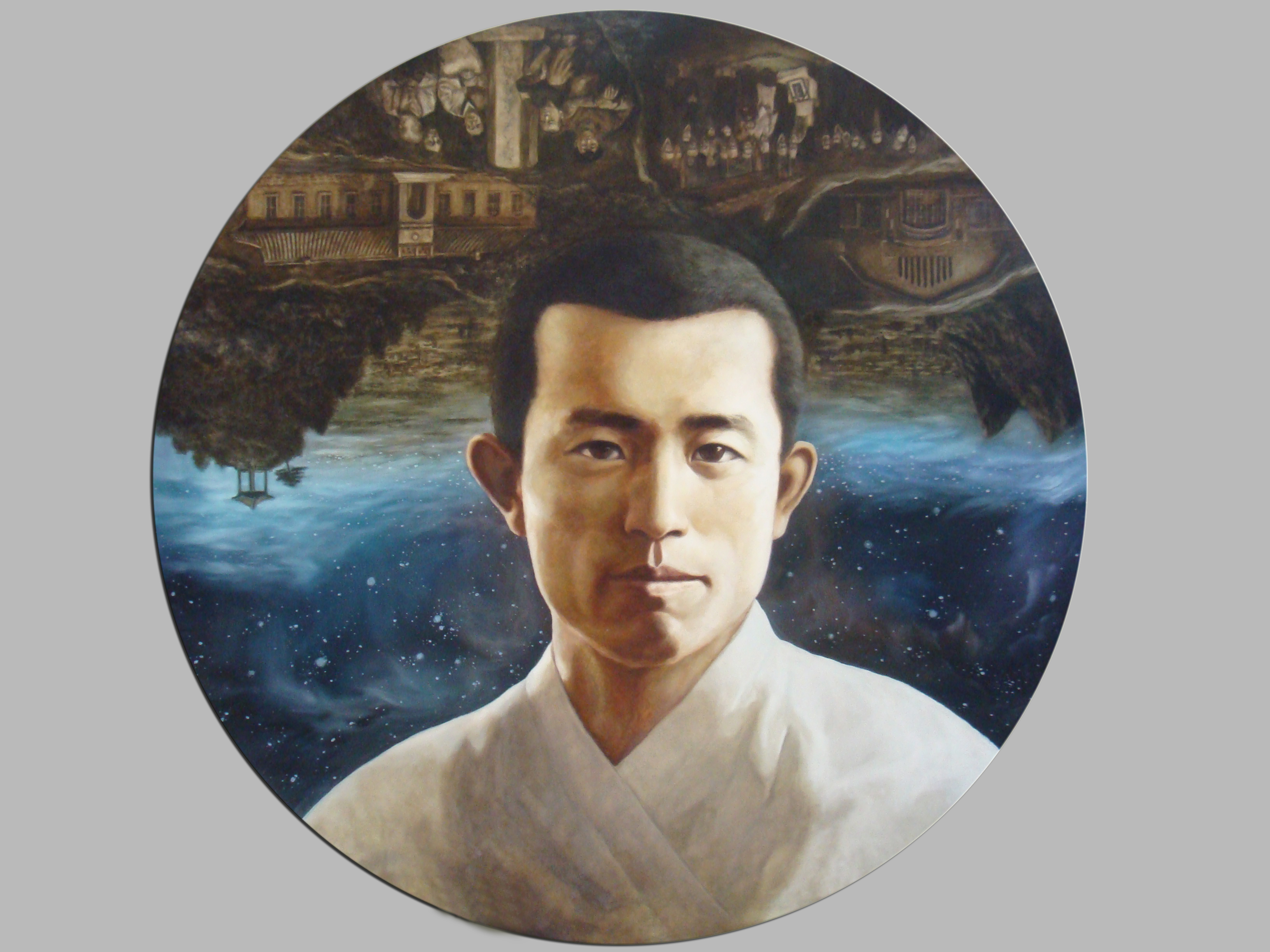 中國朝鮮族抗日民族詩人尹東柱肖像畫創作
