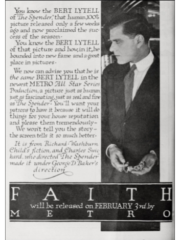Faith(美國1919年Rex Wilson等執導的電影) Faith(美國1919年Rex Wilson等執導的電影)