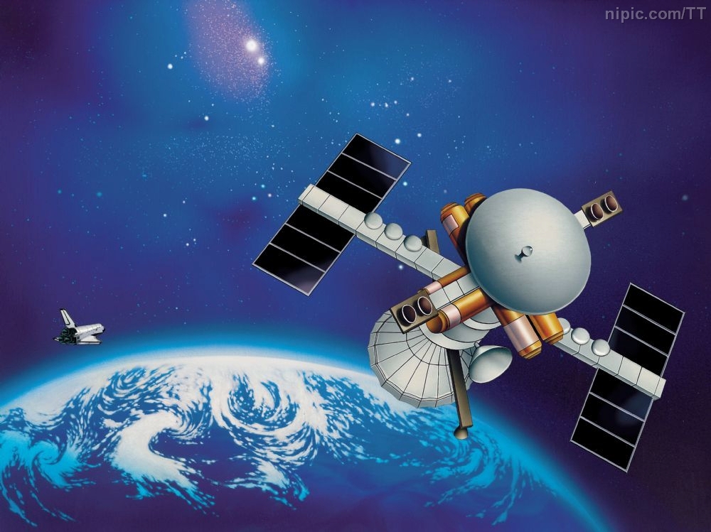 人造衛星(環繞地球在空間軌道上運行的無人太空飛行器)