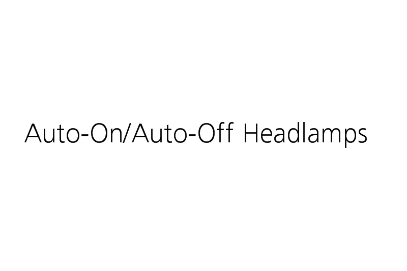 Auto-On/Auto-Off Headlamps Auto-On/Auto-Off Headlamps