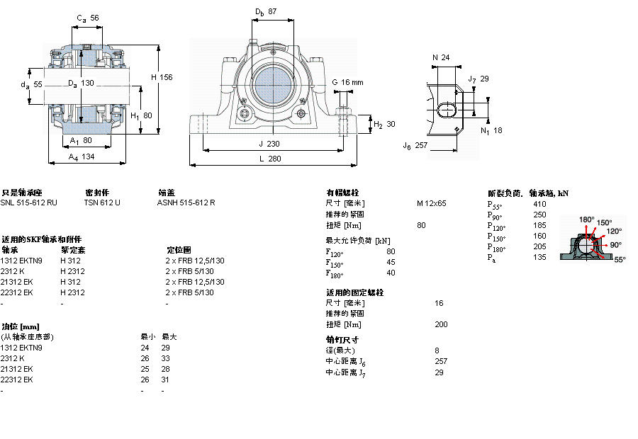SKF SNL612TURU軸承 SKF SNL612TURU軸承