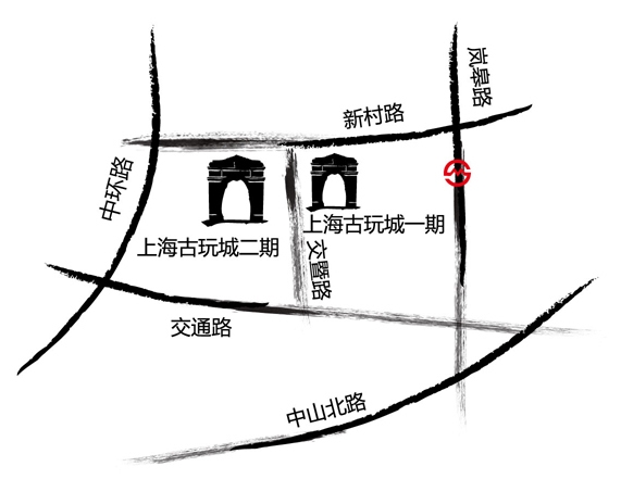 上海古玩城交通圖