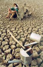 水資源告急造成土地乾旱