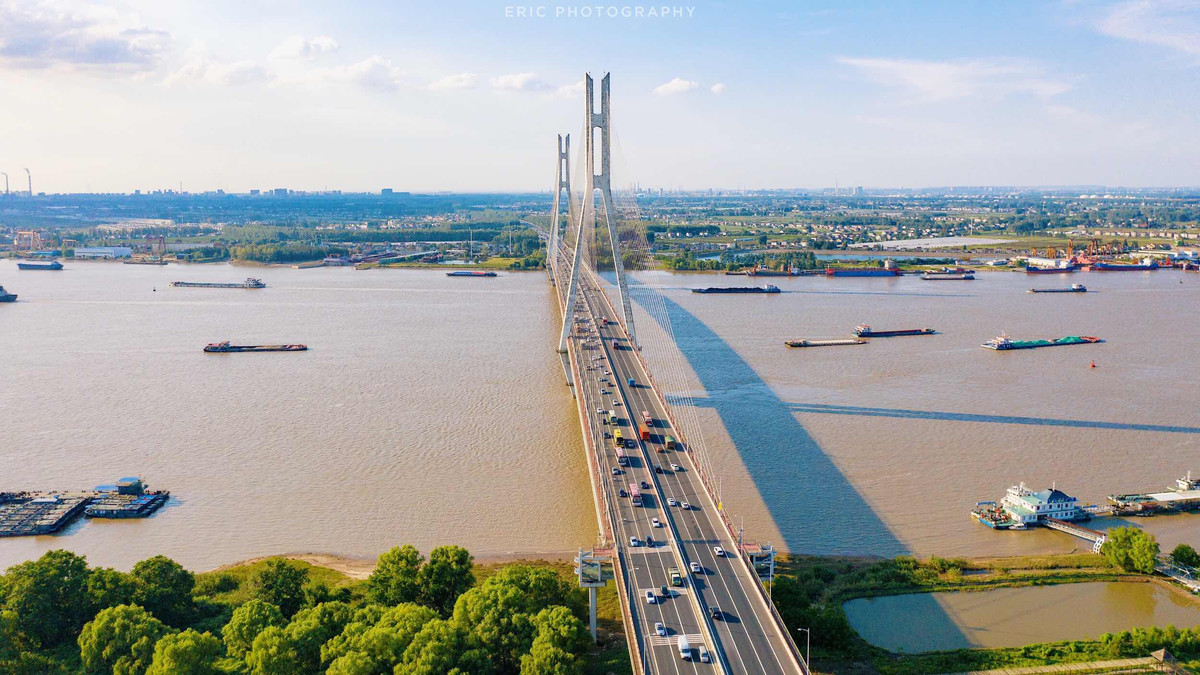 南京長江第二大橋俯視圖