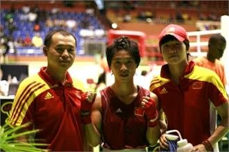 中國女子拳擊隊教練和隊員