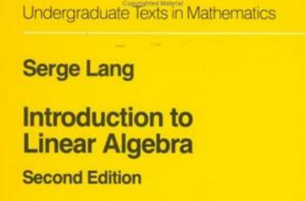 Introduction to linear algebra線性代數導論