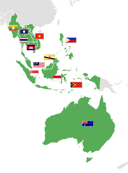 東南亞足球協會地圖