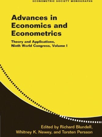 Advances in Economics and Econometrics Advances in Economics and Econometrics