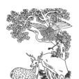 鶴鹿同春(中國傳統吉祥圖案) 鶴鹿同春(中國傳統吉祥圖案)