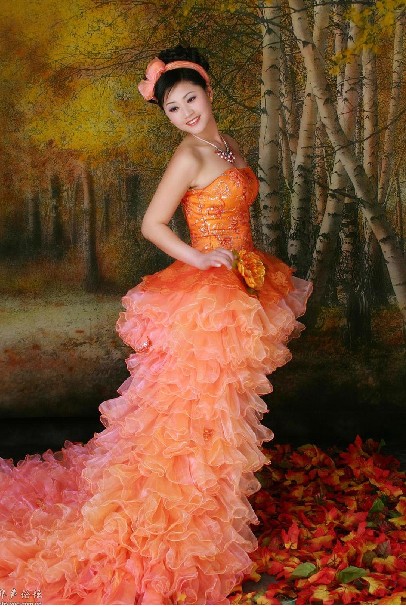 橙色石榴裙