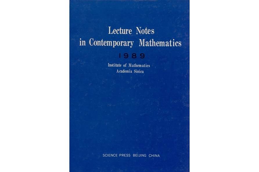 Lecture Notes in Contemporary Mathematics 1989 Lecture Notes in Contemporary Mathematics 1989