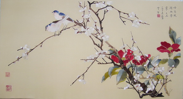 花鳥 繡於2005年