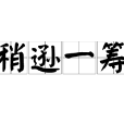 稍遜一籌 稍遜一籌