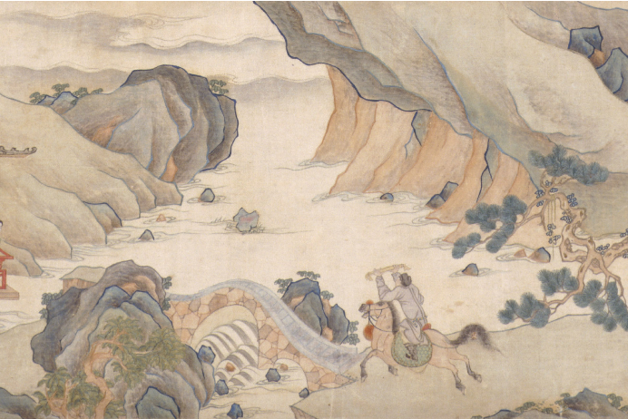 東山圖(上海博物館收藏的明代顧繡繪畫) 東山圖(上海博物館收藏的明代顧繡繪畫)