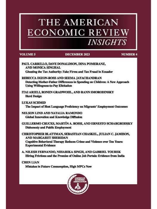 American Economic Review: Insights American Economic Review: Insights