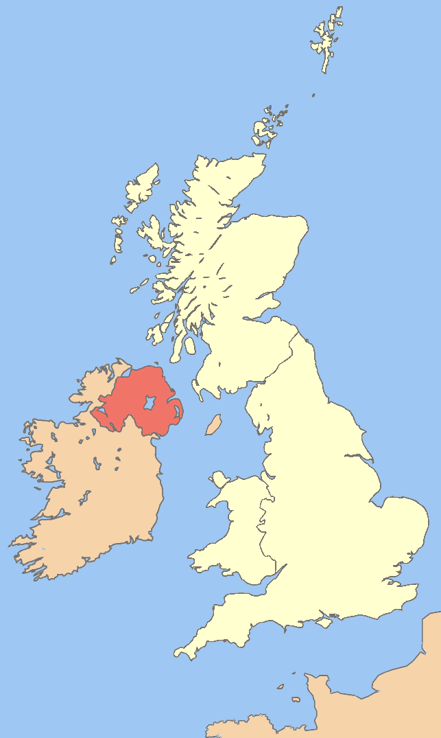 北愛爾蘭的地理位置