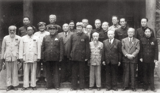 張奚若（3排右3）與毛澤東等合影