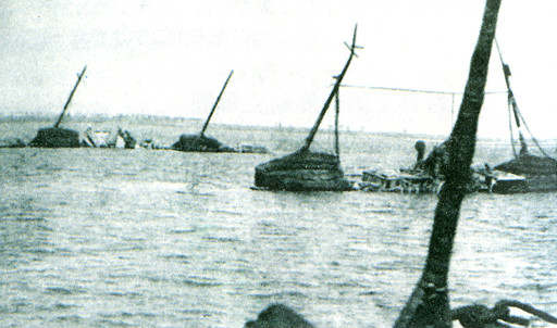 1937年海軍主要艦艇商船沉入江陰航道