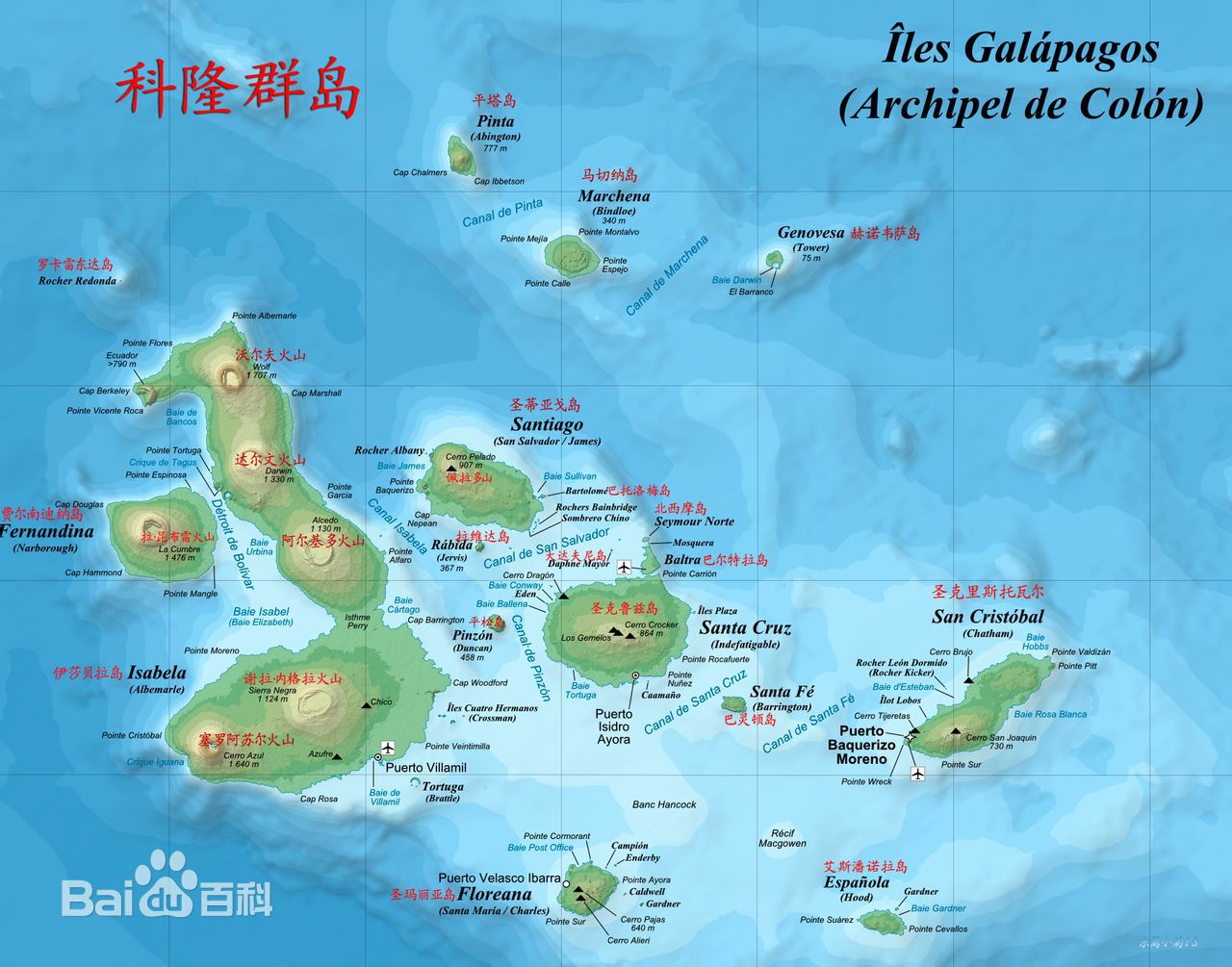 科隆群島地圖