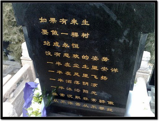 姜岩墓碑上刻著她的墓志銘