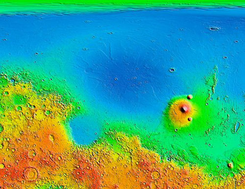 火星表面多次特大小行星碰撞