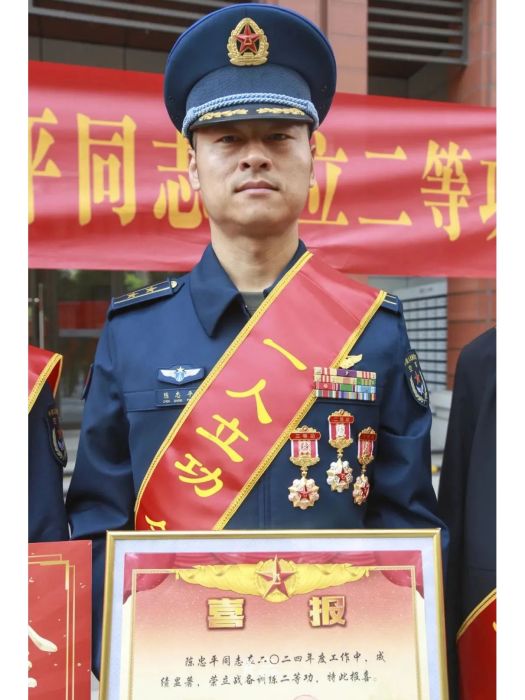 陳忠平(中國人民解放軍空軍某飛行大隊副大隊長) 陳忠平(中國人民解放軍空軍某飛行大隊副大隊長)