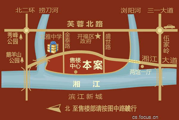 湘江世紀城交通圖