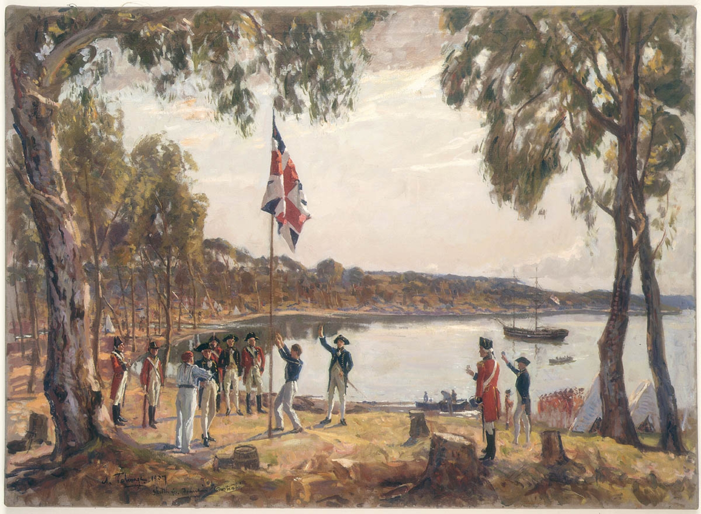 菲利普在悉尼港建立殖民地