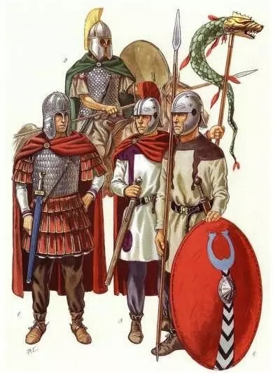 羅馬軍隊中的騎兵 步兵與旗手