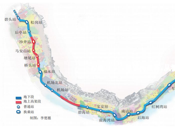 深圳捷運11號線線路圖