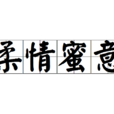 柔情蜜意(中文詞語) 柔情蜜意(中文詞語)