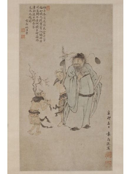 鐘馗圖(明代袁尚統創作的紙本設色畫) 鐘馗圖(明代袁尚統創作的紙本設色畫)