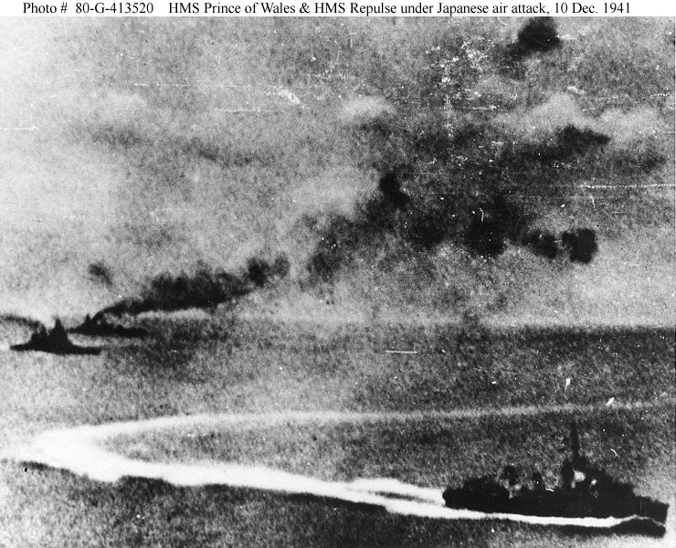 威爾斯親王號被日軍擊沉