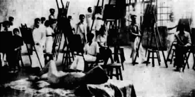 1925年上海美專的人體寫生素描課