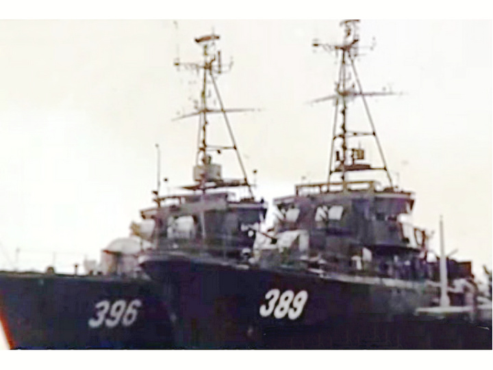 參加西沙海戰的6610型掃雷艦389號、396號