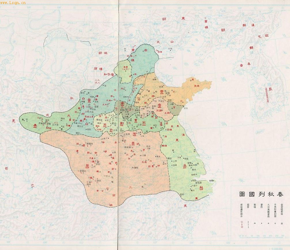 春秋時期地圖