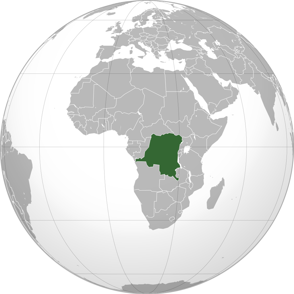 剛果民主共和國在世界的位置