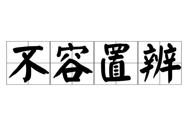 不容置辨 不容置辨